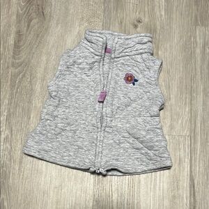 4 for $20 Gray Quilted Vest with Floral Patch